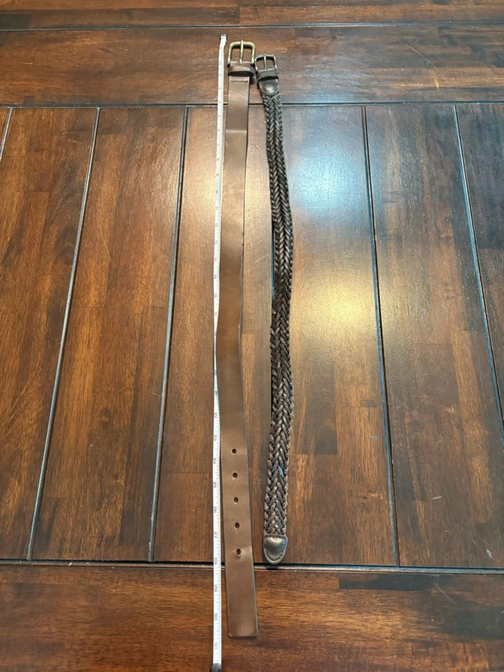 Set of 2 Kids Brown Genuine Leather Belts (Gap & Children’s Place)